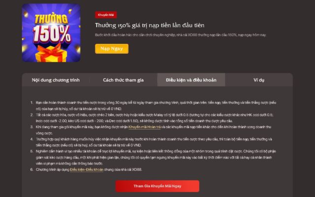 Người chơi cần đáp ứng các điều khoản và điều kiện nhà cái đưa ra