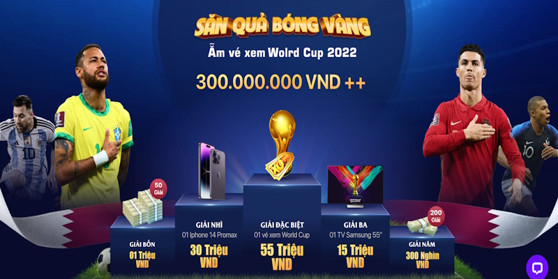 Sự kiện Thưởng bóng vàng, ẵm vé xem World Cup 2022